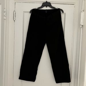 Black cropped wide leg j. Crew trousers